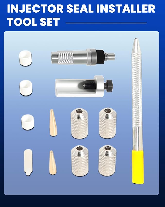 DPTOOL EN-51146 Fuel Injector Puller Removal Tool Rail Assembly Replacer Master Tool Kit Injector Seal Installer Tool Set Compatible with GM Opel Buick Vauxhall MG 1.0L 1.4L 1.5T LFVI 1.5 LG3 1.6L SGE
