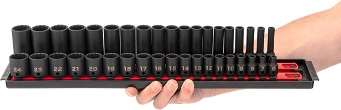 TEKTON 3/8 Inch Drive Impact Socket Set, 68-Piece | SID91219