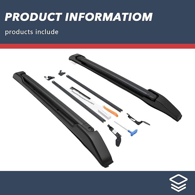 Roof Rack Cross Bars for 2024 2025 2026 Toyota Tacoma Double Cab - Aluminum Roof Rails Crossbar for Cargo Canoe Bike Kayak Snowboard - Rooftop Cargo Carrier Luggage(Not for XtraCab)