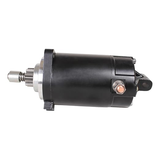 SouthMarine Outboard Engine 6E5-81800-10 6E5-81800-11 12 Starter Motor for Yamaha 115HP-200HP, 50-825095 for Mercury 40HP-50HP, S114-323A/B/C S114-323CN for Hitachi, fit Sierra 18-6413, fit Arco 3426