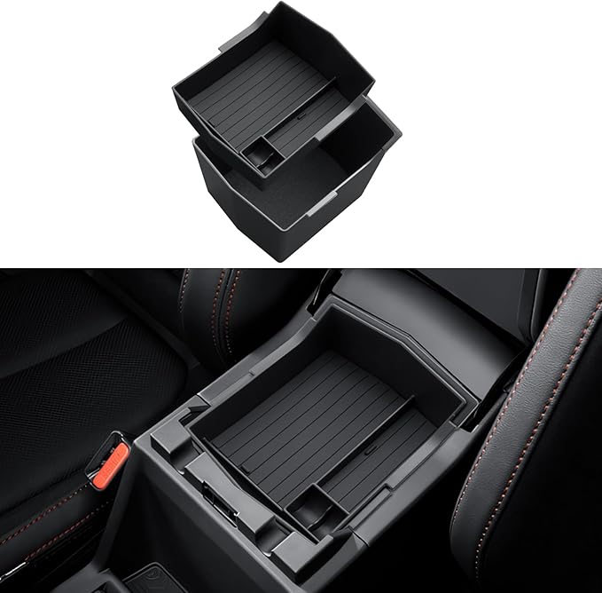 ECOZEN 2025 Forester Center Console Organizer - Double Layer Center Console Armrest Box Organizer For 2025 Subaru Forester/Forester Hybrid(Base/Premium/Sport/Limited/Touring) Accessories
