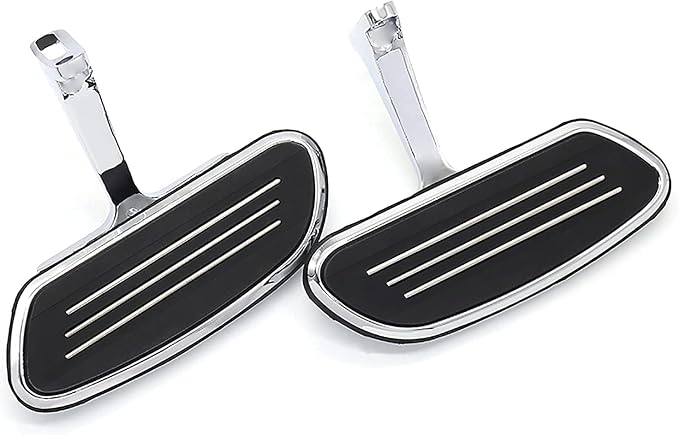 Motorcycle Passenger Floorboard Streamliner Footboard with Mount Bracket Kit Fit for Harley Touring Road Glide Street Glide Road King Electra Glide 1993-2025 (Chrome)