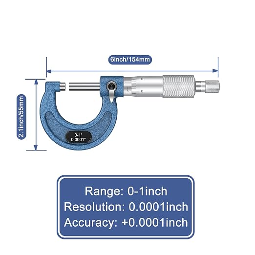 HDLNKAK Outside Micrometer Set, 0-3" Machinist Micrometer, 3 Pcs Machinist Tool Set, 0.0001" Graduation Micrometer Set, Alloy Precision Micrometer, Micrometer Standard Set with Case