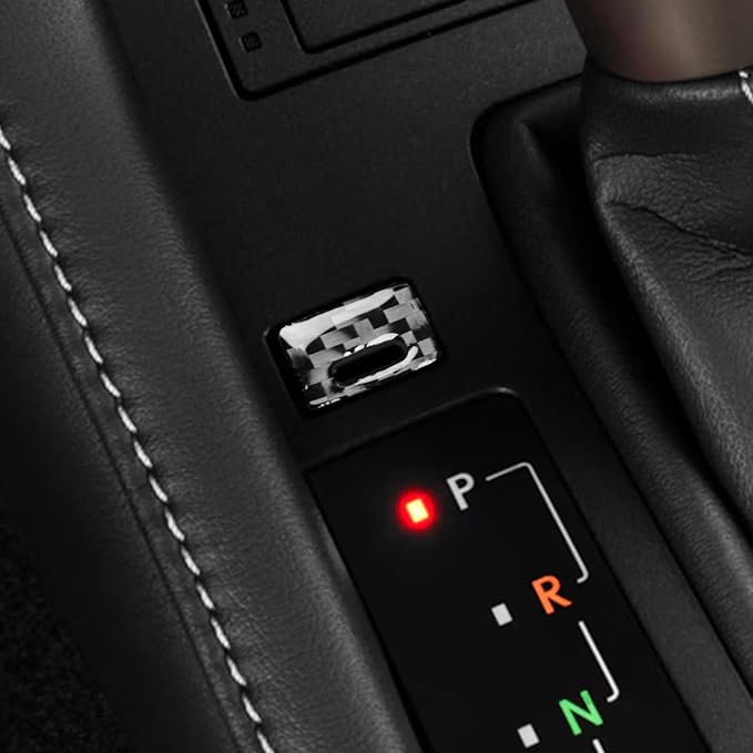 Soft Carbon Fiber Car Interior Shift Button 1/Piece Decorative Sticker for Lexus RC300 350 200T 15-24 Carbon Fiber Interior Accessories