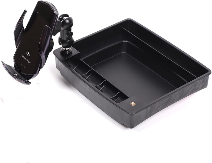 Car Dashboard Storage Tray Compatible with Nissan Frontier 2009-2017 ABS Dashboard Non-Slip Storage Organizer Tray with Phone Holder Mount Interior Accessories (Style F)