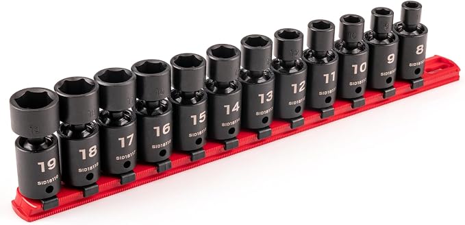 TEKTON 3/8 Inch Drive Universal Joint Impact Socket Set | SID97102