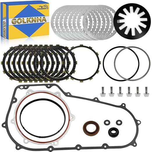 Clutch Diaphragm Spring & Primary Gasket Kit Compatible with Dyna Fat Boy Heritage Softail Softail OEM#60547-06FM 37913-98 37932-98 37871-04