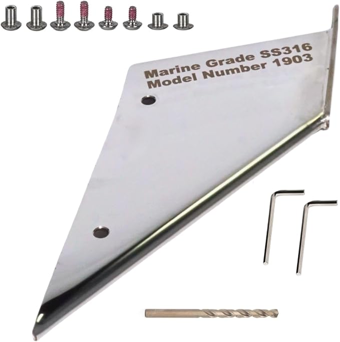 27341 Outboard Skeg Protector Guard for Mercury 40 50 60 HP Motor | SeaSierra-5003 Lower Unit Skeg Cover, Damage Repair, Marine Grade 316 Stainless Steel