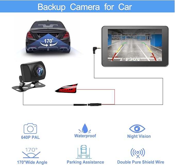 Capapro 7" HD Portable Carplay Wireless Touch Screen Double Din Car Stereo Compatible Apple Carplay and Android Auto with GPS Navigation, Voice Control, Mirror Link, Bluetooth