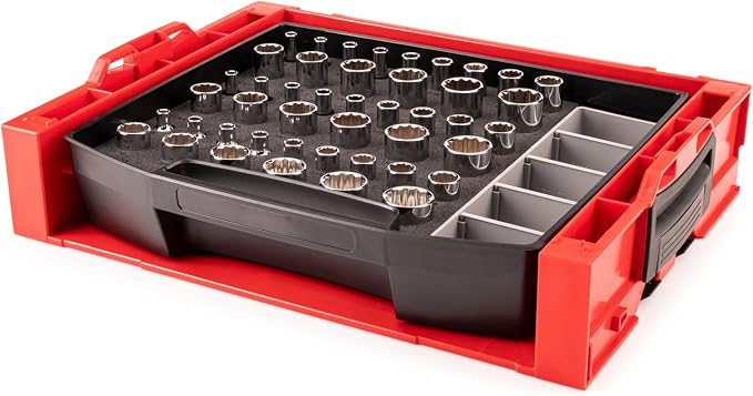 TEKTON 3/8 Inch Drive 12-Point Socket Set, 45-Piece | SHD91703