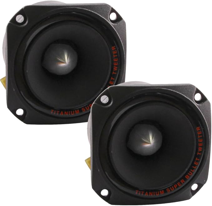 Seismic Audio - Pair of Titanium Horn Bullet Tweeter Speakers PA/DJ Tweeters - Replacement