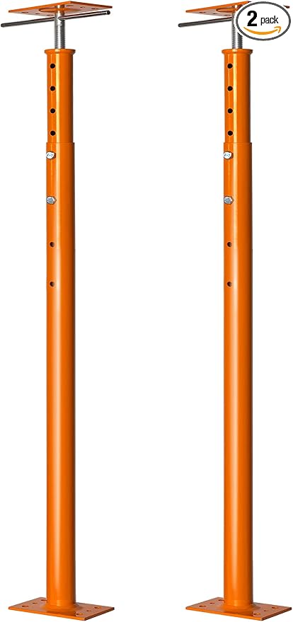 House Floor Jack, 48"-93" Adjustable Post Basement Support Pole Jacks, Heaty Duty Telescoping Jacks for Leveling, Floor Joist Jack for House Lifting Temporary Support, 18000 lbs Max Load Capacity