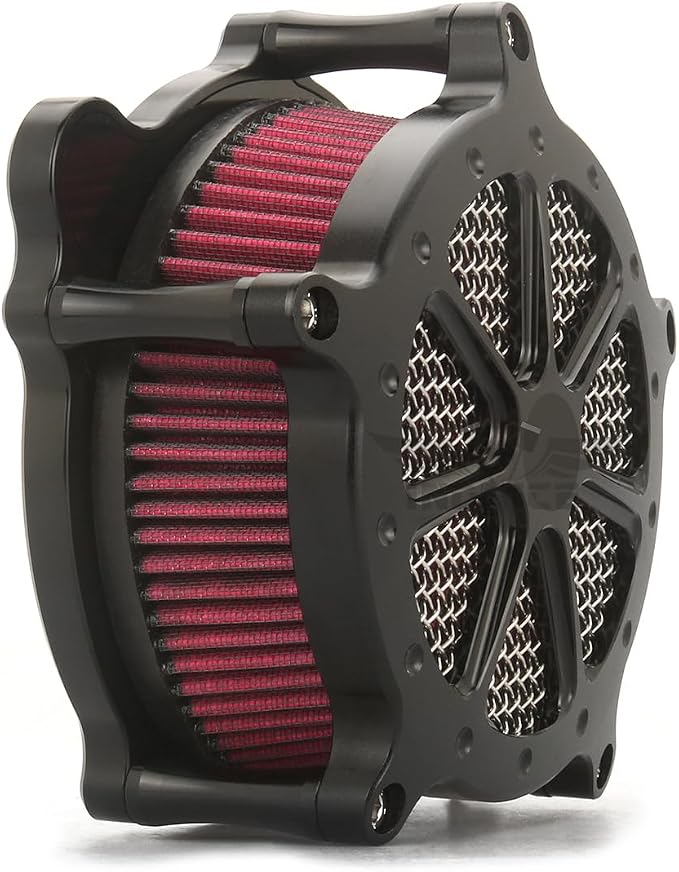 For harley air cleaner filter Sportster Softail Touring street road king glide Dyna for harley davidson air intake filters (Black Speed 7 style -red filter, A-For Sportster XL models)