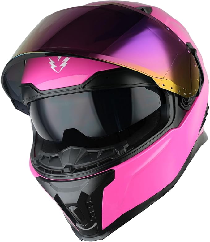 1Storm Motorcycle Full Face Helmet for Adults Men and Women Street Bike Racing Helmet DOT Approved with one Extra Clear Shield