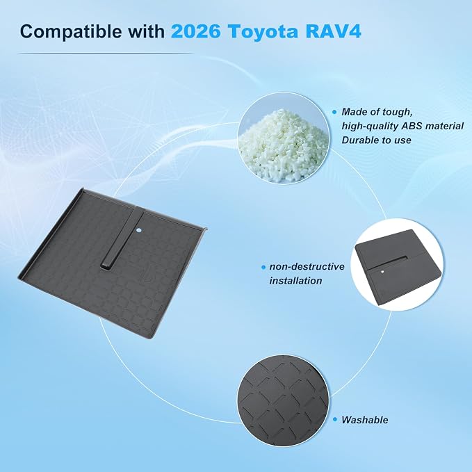 BIXUAN 2026 RAV 4 Wireless Charging Protective Mat for 2026 Toyota RAV 4 Wireless Charger Tray Pad Center Console 2026 RAV 4 Middle Console Interior Accessories