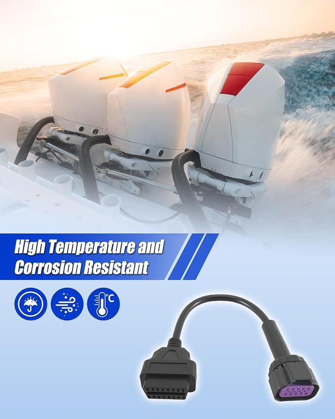 OBD2 Adapter 10-Pin Cable Fit for Mercury MerCruiser Cummins DTS Fit for Jaltest JDC617A
