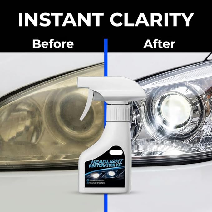 Automotive Headlight Restoration Kit,2026 New Coating Headlight Cleaner for Cars Trucks Motorcycles & RVs - Restore Yellowing Cloudy & Foggy for Commuters No Sanding (1PC)