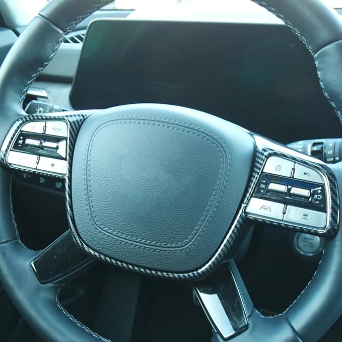 YOUTOOCAR Carbon Fiber Style Steering Wheel Cover Trim Compatible with 2020-2024 Kia Telluride 2019-2020 Kia Sorento 2021-2024 Kia Barui Accessories