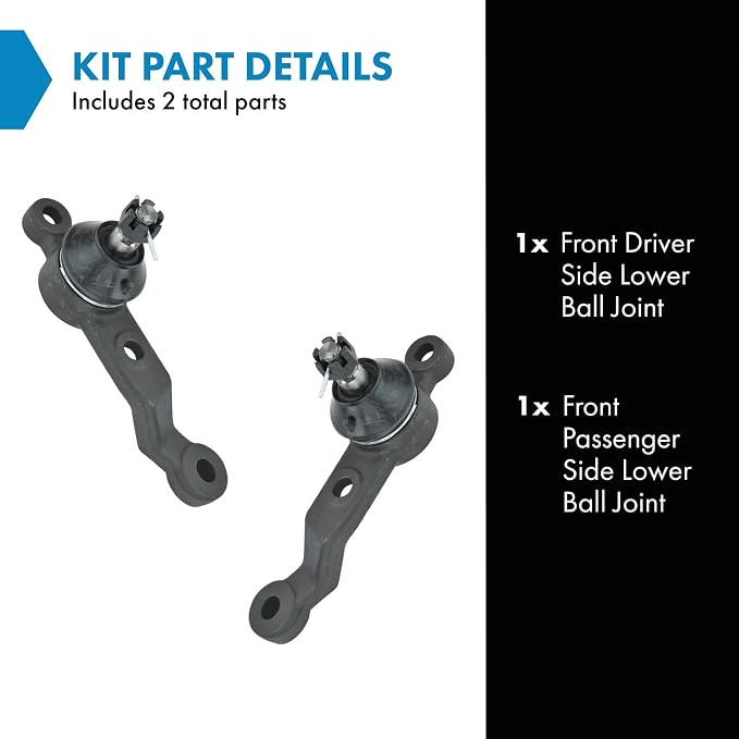 TRQ Front Lower Driver and Passenger Side Ball Joint Set Compatible with 1998-2005 Lexus GS300 1998-2000 GS400 2001-2005 GS430 2002-2010 SC430