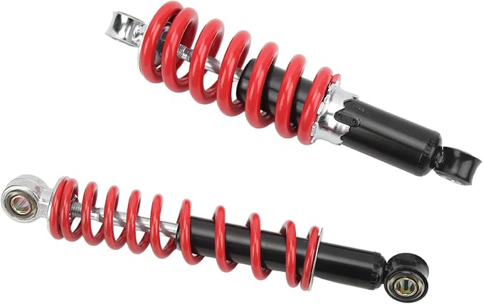 4PCS Front Rear Suspension Shock Absorber 250mm Adjustable for Dirt Pit Bike ATV Kart,Shock Absorbers and Brackets