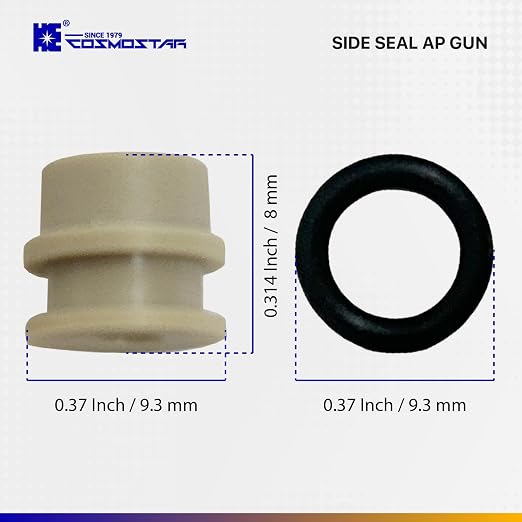 Cosmostar High-Performance Polymer Durable Side Seals with O-Ring for Fusion Air Purge Gun - 6 Pack (277298, 246348, 248128)