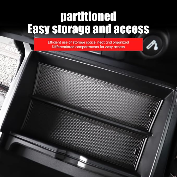Lower Center Storage Box for 2020-2024 Land Rover Defender 90 110 130 Console Storage Box Interior Organizer Organizer Tray Protective Mat Decorative Tuning Supplies Accessories
