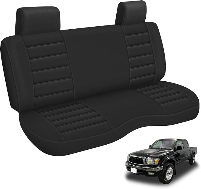 SAPUBK Front Seat Covers Replace for 1995-2004 Toyota Tacoma Front Bench Seat with Molded Headrest Seat, Knitted Fabric Composite Soft Foam Lining Airmesh Breathable Seat Cover