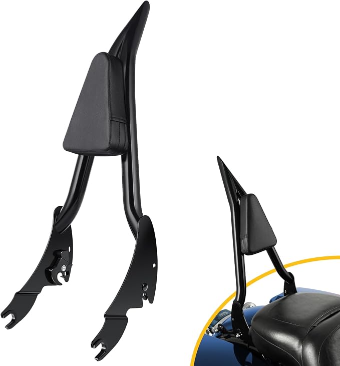 Passenger Sissy Bar Backrest, Integrated Quick Release Backrest Sissy Bar Fit for Harley Davidson Touring Road King Road Glide Electra Glide Street Glide 2009-2024, Black (30inch)
