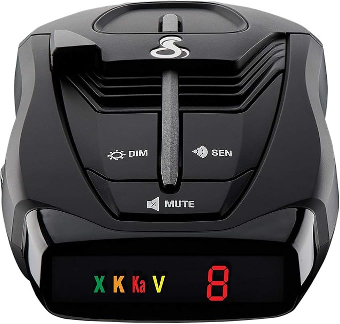 Cobra RAD 380 Laser Radar Detector – Long Range Detection, LaserEye Front and Rear Detection, IVT Filtering, Adjustable Sensitivity, Digital Signal Processing, Black