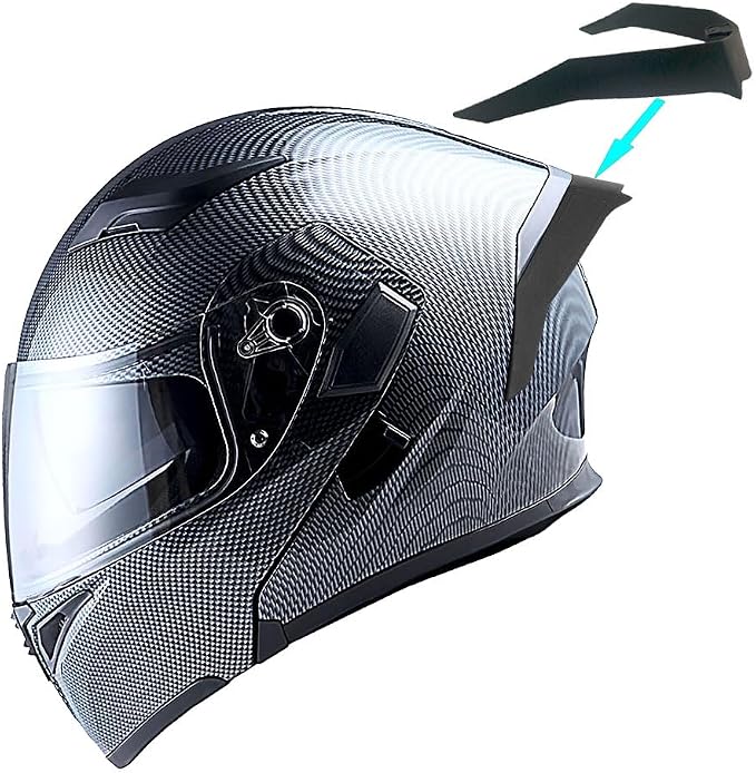 1Storm Motorcycle Modular Full Face Helmet Bike Flip up Dual Visor Sun Shield: HB89 Carbon Fiber Black