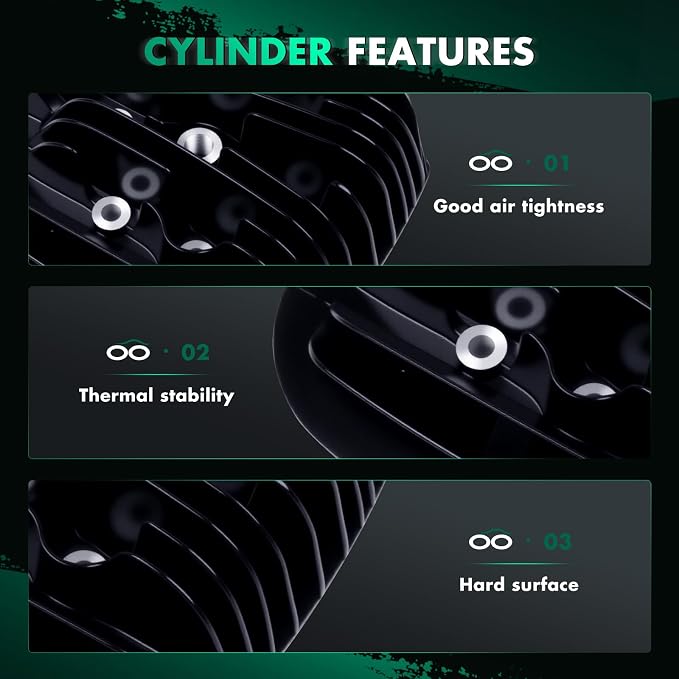 SCITOO Cylinder Piston Gasket Top End Rebuild Kit fit for Yamaha for Blaster 200 1988 1989 1990 1991 1992 1993 1994 1995 1996 1997 1998 1999 2000 2001 2002 2003 2004 2005 2006, 2XJ-11111-00-00
