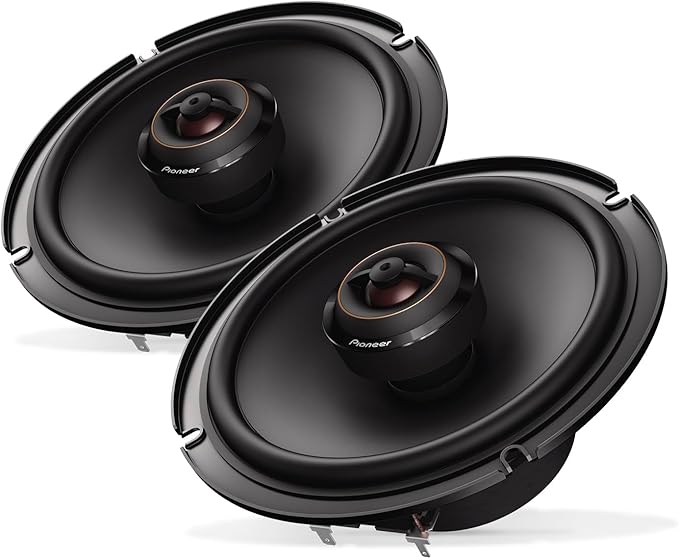 PIONEER D-Series TS-D65F 6.5” 2-Way Speakers (Pair) – 270W Max, Balanced Sound + Smooth Treble, Ideal Factory Upgrade, Add an Amplifier for Even Better Performance