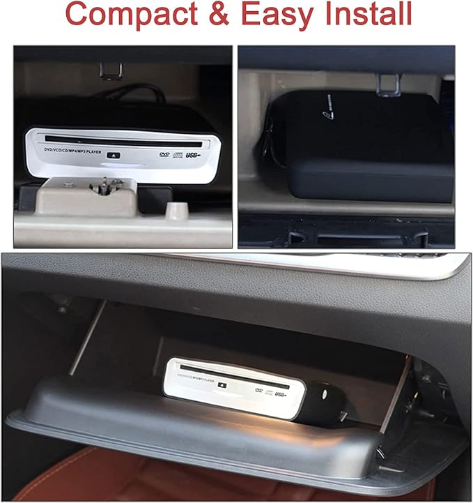 Portable Car CD Player | External USB Vehicle CD Player for Car Android Navigation Plug and Play (for Android 4.4 and Above System Only)