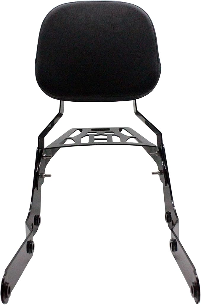 YHMOTO Passenger Sissybar Backrest with Luggage Rack for Honda Shadow Aero 750 VT750C 2004-2023 (Black)
