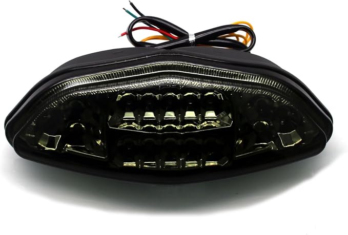 MZS Motorcycle Tail Light, LED Integrated Turn Signal Blinker Smoke Lens Compatible with DL650 Vstrom 650 2004-2011 / DL1000 Vstrom 1000 2002-2012