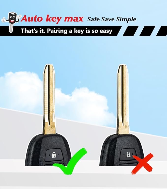 2 Programmable Keyfob Scanner Tool, Replacement Car Keys Fob and DIY Programmer Kit for2012-2016 Toyota Prius C 2012-2014 Camry, HYQ12BDM with G Chip