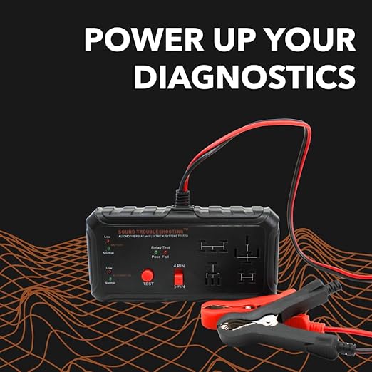 12V Automotive Relay Tester, Car Battery & Alternator Test Kit | Relay Switch & Circuit Inspector | Tests 4 & 5 Pin Relays | Battery Tester | Alternator Tester | Sound Troubleshooting | Patented