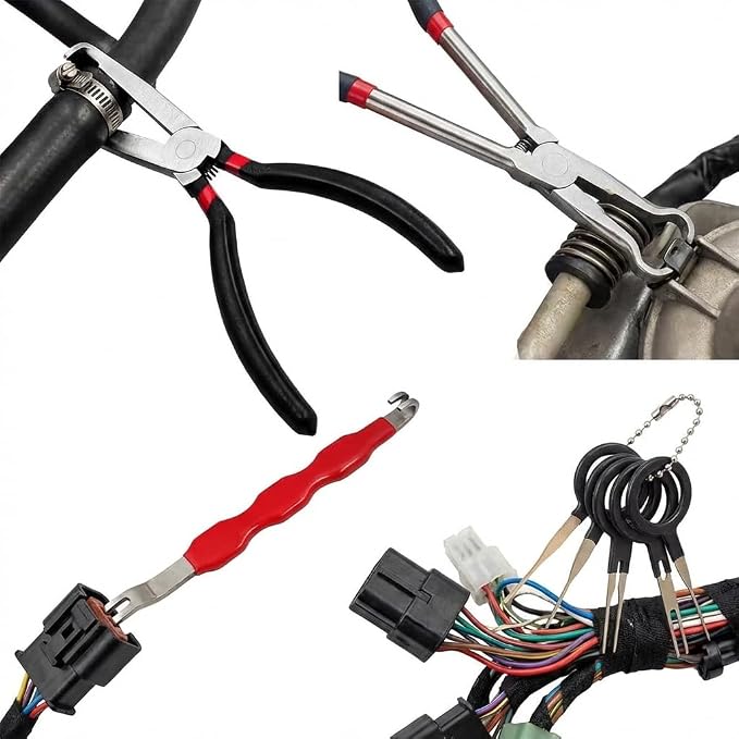13pcs Electrical Connector Removal Tool - Disconnect Pliers For Vacuum Hose, Fuel Line & Quick Connector Clips, Fast Separate Without Damage