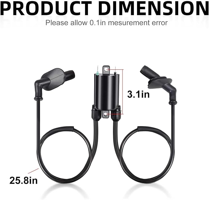 Ignition Coil + Cap + Sub-Wire for Honda Gl1500 Gold Wing 1500 Valkyrie 1500 1989-2000