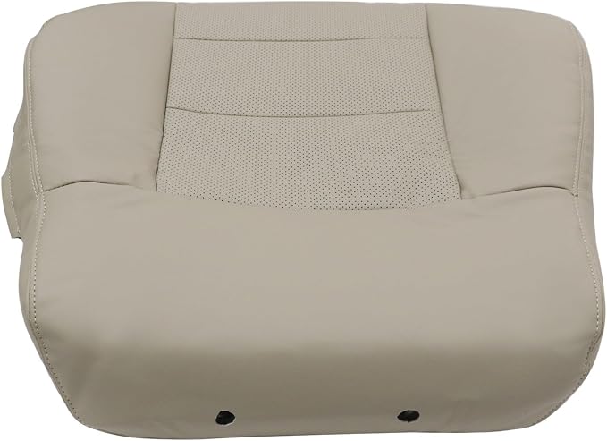 FZJDSD Tan Driver Side Bottom & Top Lean Back Perforated Microfiber Leather Seat Covers Compatible with Mercedes Benz E200 E250 E300 E350 2010 2011 2012 2013 2014 2015 2016