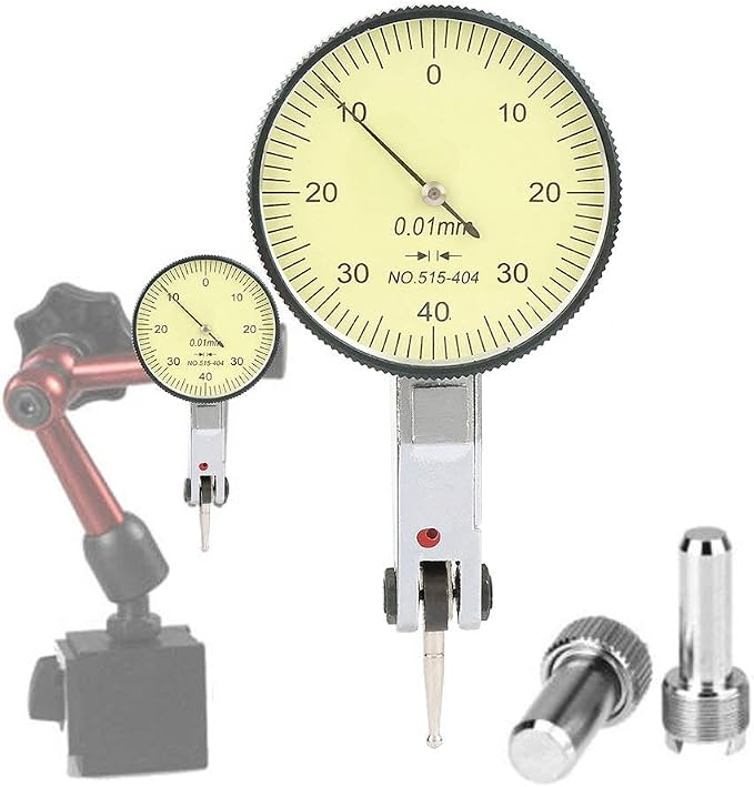 Dial Test Indicator, Lever Test Indicator Aluminum Dial Gauge Meter Tool for Precise Measurement