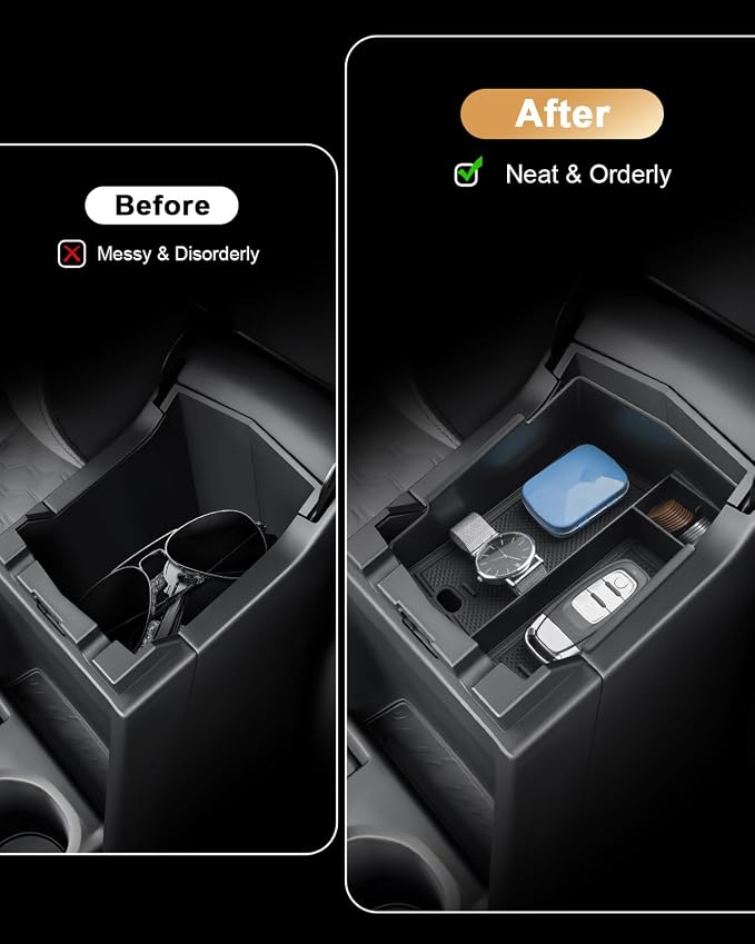ECOZEN 2025 Forester Center Console Organizer - For 2025 Subaru Forester/Hybrid Armrest Box Organizer Storage Tray For 2025 Forester(Base/Premium/Sport/Limited/Touring) Accessories ABS