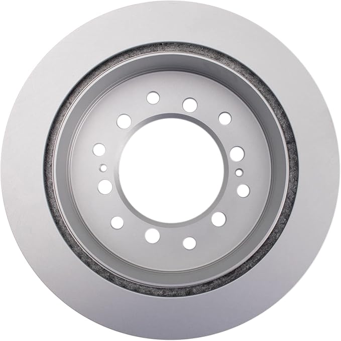 TRQ Rear Brake Rotor Set G Coated Vented Compatible with 2010-2023 Lexus GX460 2010-2024 Toyota 4Runner 2010-2014 FJ Cruiser