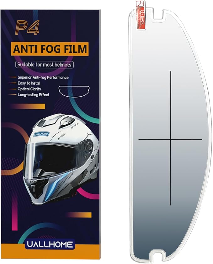 Universal Motorcycle Full Face Helmet Shield Fog Resistant Lens, Clear Visor Insert Anti-Fog Film Waterproof Sticker