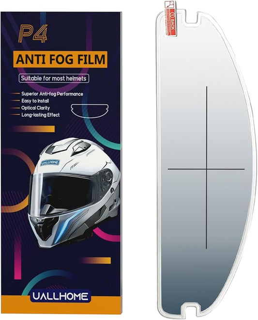 Universal Motorcycle Full Face Helmet Shield Fog Resistant Lens, Clear Visor Insert Anti-Fog Film Waterproof Sticker