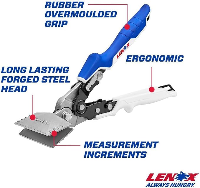 LENOX TOOLS Pliers, Seamers, Forged Head, Cuts 18 Gauge Metal and 22 Gauge Stainless Steel (LXHT14350)