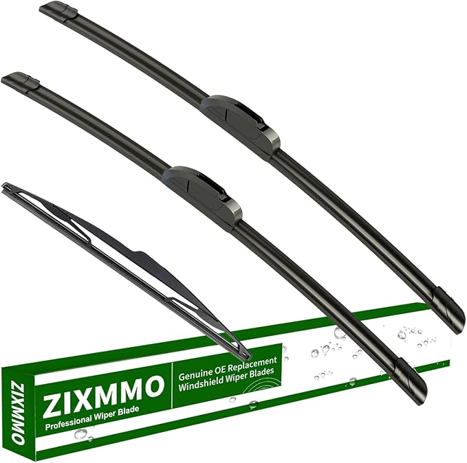 24"+18" Windshield Wiper Wlades with 12" Rear Wiper Blades Set Replacement for Kia Sportage 2011-2016, Hyundai Elantra 2009 2010 -Original Factory Quality，Easy DIY Install (Set of 3)