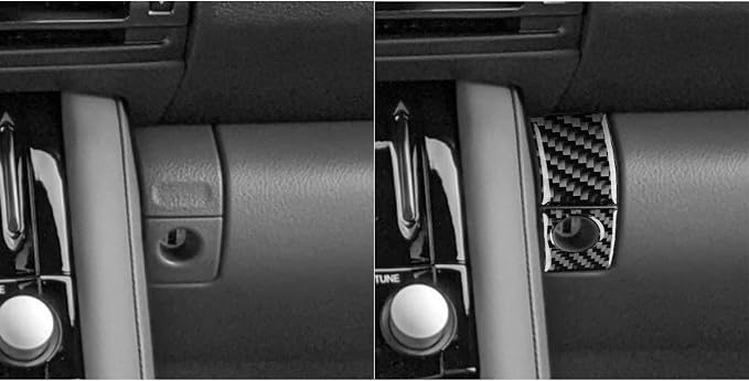 Soft Carbon Fiber Car Interior Glove Box Switch 2/Piece Decorative Sticker for Lexus RC300 350 200T 15-24 Carbon Fiber Interior Accessories