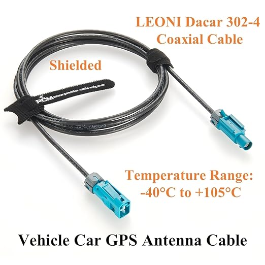 IP67 Waterproof Rosenberger Fakra Male to Female RF Coaxial Extension Cable 59Z176-C01-Z to 59Z163-003-Z Vehicle GPS Antenna for ADAS, Camera, Infotainment, GPS Navigation (10M/32.8FT)