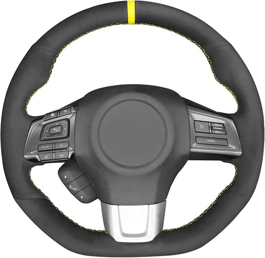 MEWANT Hand Sewing Breathable Car Steering Wheel Cover for Subaru WRX 2015-2021 / WRX STI 2015-2021 Steering Wheels Accessories for Subaru WRX (STI)